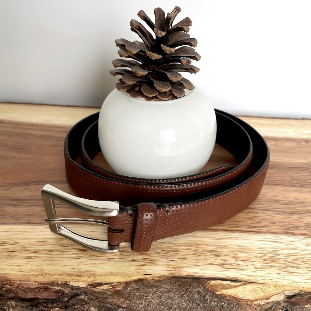 Brown leather belt